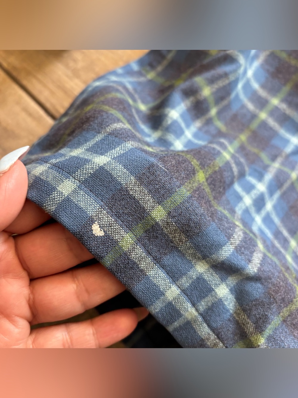Pendleton The Original Board Shirt Mens L Blue Plaid Wool Flannel Button-Up - Picture 6 of 7